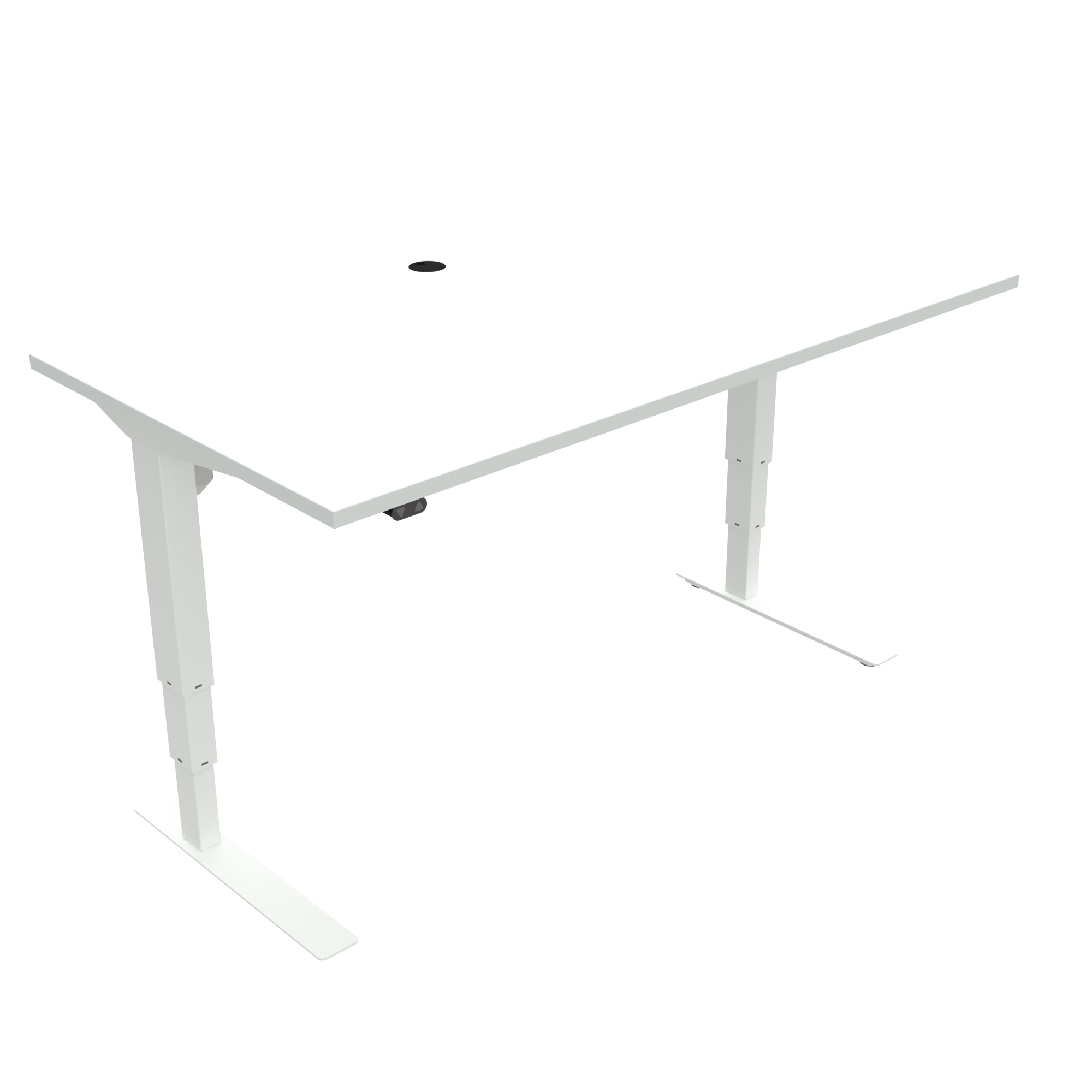 ConSet 501-37 EHA desk 1000w 600d white frame white top